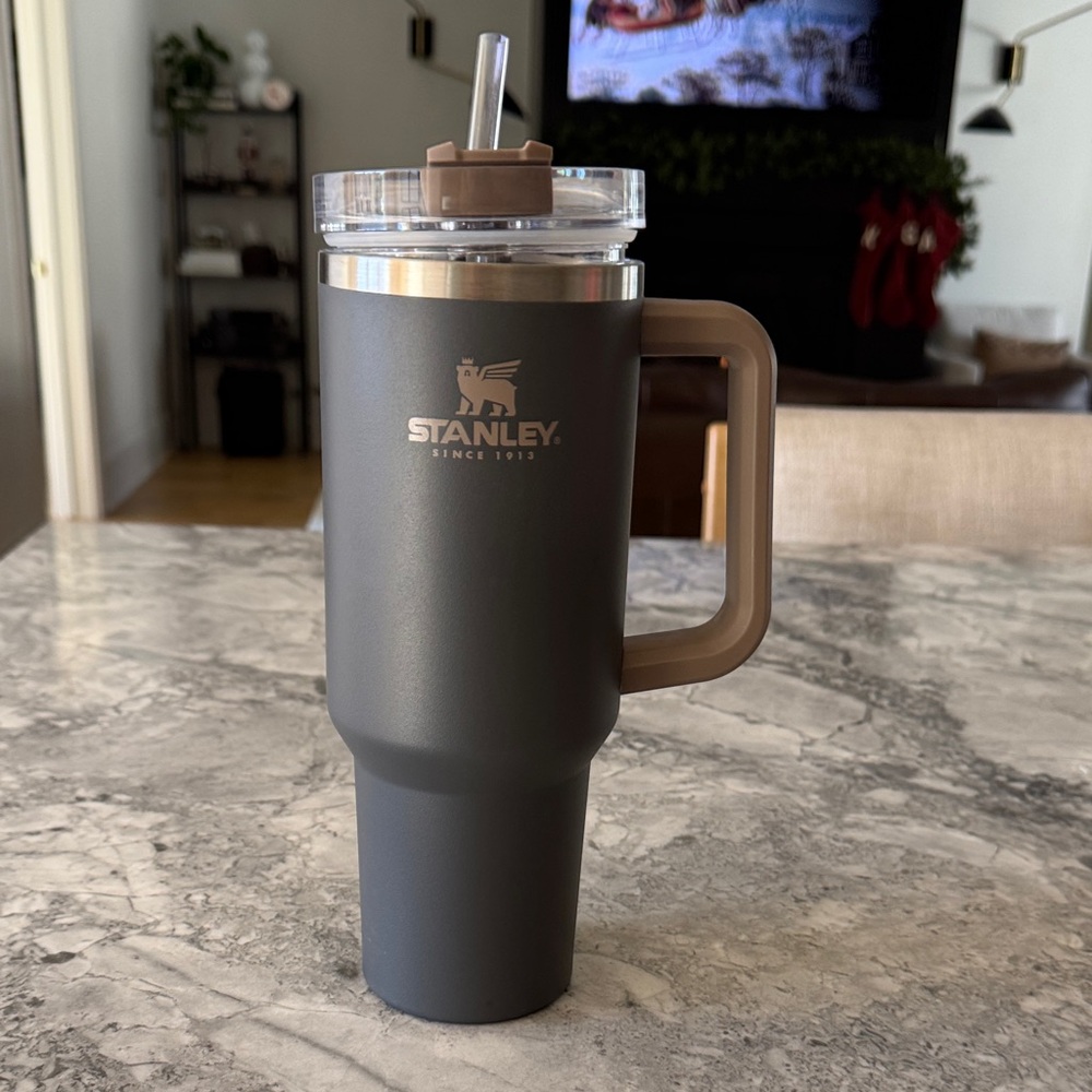 Stanley Matte Gray Travel Tumbler with Handle